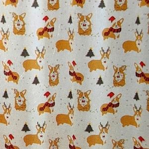 Christmas Corgi Shower Curtain
